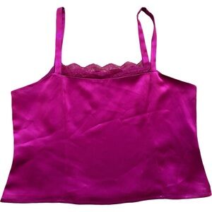 Javier Simorra Elegant Fuchsia thin strap blouse size 16 in EUC